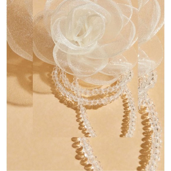 NWT Pearl Rose Earrings Ashley Stewart - Picture 3 of 7
